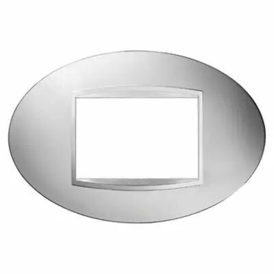 Plaque art - en technopolym�re m�tallis� - 3 modules - chrome - chorus
