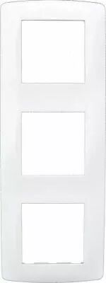 Plaque blanche 3 postes entraxe 71mm