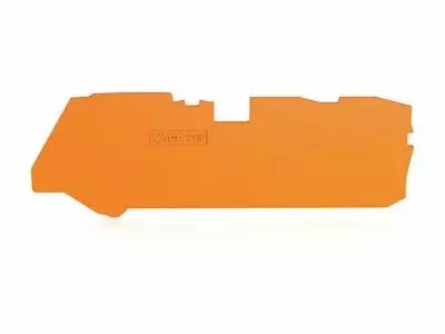 Plaque d\'extr�mit� et interm�diaire de 1 mm d\'�paisseur pour blocs de jonction � 3 conducteurs, orange (WG21101392)