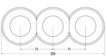Plaque de finition centrale verre pour composants avec corps central (100611)