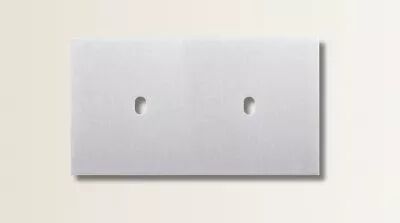 Plaque de finition double en aluminium bross� argent pour m�canismes � leviers - Font Barcelona 5.1, BRIDGE