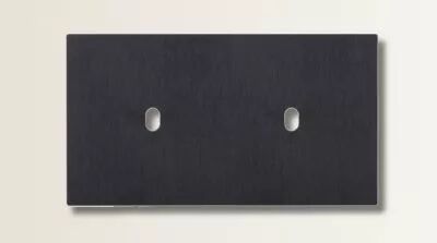 Plaque de finition double en aluminium bross� noir pour m�canismes � leviers - Font Barcelona 5.1, BRIDGE