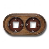 Plaque de finition double en bois hêtre, bois vieilli pour interrupteurs Dimbler (30802212)