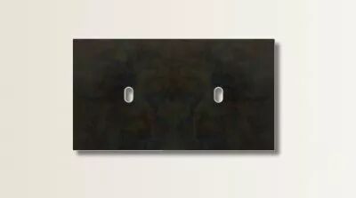 Plaque de finition double en fer br�l� pour m�canismes � leviers - Font Barcelona 5.1, BRIDGE