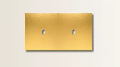 Plaque de finition double en laiton dor� martel� pour m�canismes � leviers - Font Barcelona 5.1, BRIDGE