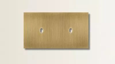 Plaque de finition double en laiton patin� pour m�canismes � leviers - Font Barcelona 5.1, BRIDGE