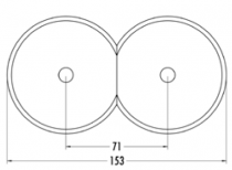 Plaque de finition extérieur verre pour composants sans corps central (100612)