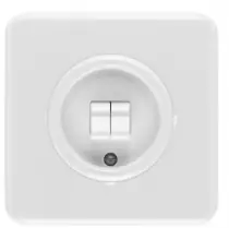 Plaque de finition simple bakelite/duroplaste blanche thpg119330 + interrupteur duble va-et-vient thpg100572