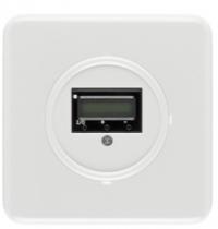 Plaque de finition simple bakelite/duroplaste blanche thpg119329 + controleur de temperature thpg100420