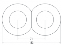 Plaque de finition simple biseautée bakelite blanche pour variateurs, tv, rj 45, téléphone et enceintes (176427)