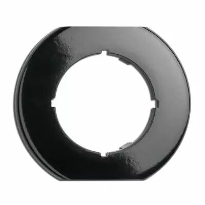 Plaque de finition simple biseaut�e bas et haut  bakelite noire hors variateurs, tv, rj 45, t�l�phone et enceintes (173093)