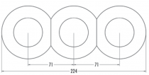 Plaque de finition simple biseautée bas et haut  bakelite noire hors variateurs, tv, rj 45, téléphone et enceintes (173093)