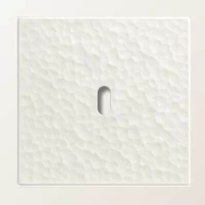 Plaque de finition simple blanc martel� pour m�canismes � leviers - Font Barcelona 5.1, BRIDGE
