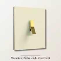 Plaque de finition simple blanc solaire pour mécanismes à leviers - Font Barcelona 5.1, BRIDGE