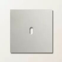 Plaque de finition simple en aluminium brossé argent pour mécanismes à leviers - Font Barcelona 5.1, BRIDGE