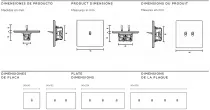 Plaque de finition simple en aluminium peint blanc RAL 9003 pour mécanismes à leviers - Font Barcelona 5.1, BRIDGE