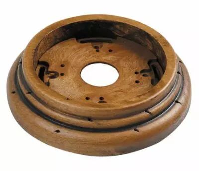 Plaque de finition simple en bois h�tre, bois vieilli pour interrupteurs Dimbler
