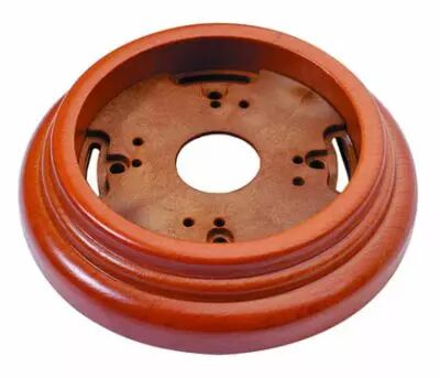 Plaque de finition simple en bois h�tre, couleur miel pour interrupteurs Dimbler
