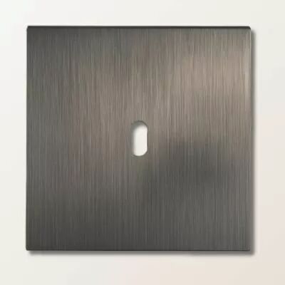Plaque de finition simple en laiton graphite bross� pour m�canismes � leviers - Font Barcelona 5.1, BRIDGE