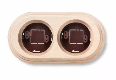 Plaque double garby en bois hetre naturel verni (30802812)