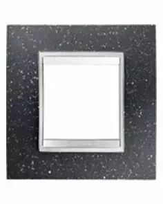 Plaque lux -  en technopolym�re fa�on pierre - 2+2 modules vertical entraxe 57mm - lave - chorus