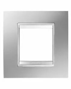 Plaque lux -  en technopolym�re verni - 2+2 modules vertical entraxe 71mm - titane - chorus