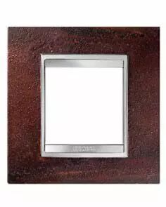 Plaque lux - en m�tal - 2+2+2 modules horizontal - fer oxyd� - chorus