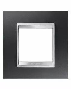 Plaque lux - en m�tal - 2+2 modules vertical entraxe 71mm - aluminium noir - chorus