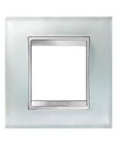 Plaque lux - en verre - 2+2 modules vertical entraxe 71mm - glace - chorus