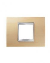 Plaque lux rectangulair  - bois - 2 modules - érable - chorus