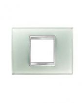 Plaque lux rectangulair  - en verre - 2 modules - glace - chorus