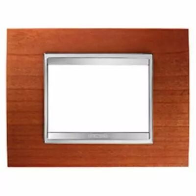 Plaque lux rectangulaire  - bois - 3 modules - cerisier - chorus