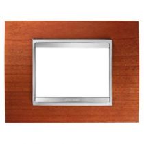 Plaque lux rectangulaire  - bois - 3 modules - cerisier - chorus