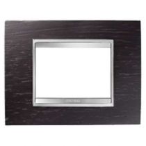 Plaque lux rectangulaire  - bois - 3 modules - wengué - chorus