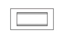 Plaque lux rectangulaire  - bois - 6 modules - cerisier - chorus