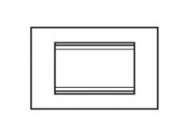 Plaque lux rectangulaire  - cuir - 4 modules - blanc - chorus