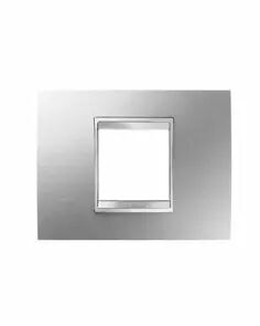 Plaque lux rectangulaire  - en m�tal - 6 modules - inox bross� - chorus