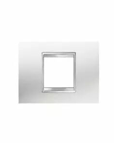 Plaque lux rectangulaire  - en technopolym�re - 2 modules - blanc cr�me - chorus