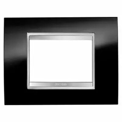 Plaque lux rectangulaire  - en technopolym�re - 3 modules - noir toner - chorus