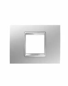 Plaque lux rectangulaire  - en technopolym�re verni - 2 modules - titane - chorus