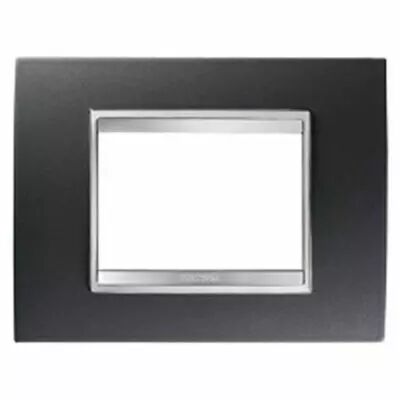 Plaque lux rectangulaire  - en technopolym�re verni - 3 modules - ardoise - chorus