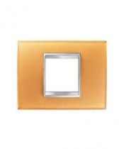 Plaque lux rectangulaire  - en verre - 4 modules - ocre - chorus