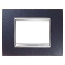 Plaque lux rectangulaire - en métal - 3 modules - blue chic - chorus