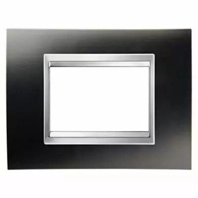 Plaque lux rectangulaire - en m�tal - 3 modules - canon de fusil - chorus