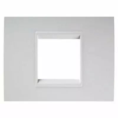 Plaque lux rectangulaire - en m�tal - 4 modules - blanc monochrome - chorus