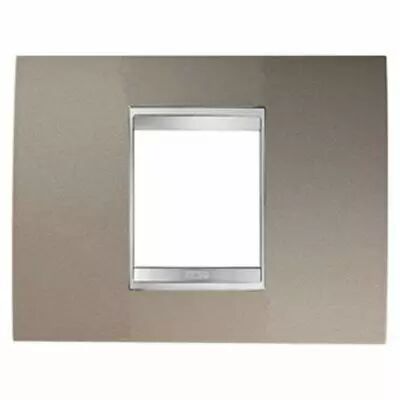 Plaque lux rectangulaire - en m�tal - 6 modules - bronze perl� - chorus