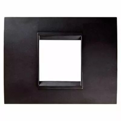 Plaque lux rectangulaire - en m�tal - 6 modules - noir monochrome - chorus
