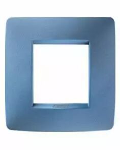 Plaque one - en technopolym�re verni - 2+2 modules horizontal - bleu azur - chorus