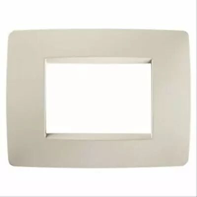 Plaque one rectangulaire  - en technopolym�re - 3 modules - ivoire - chorus