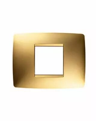 Plaque one rectangulaire  - en technopolym�re m�tallis� - 2 modules - or - chorus